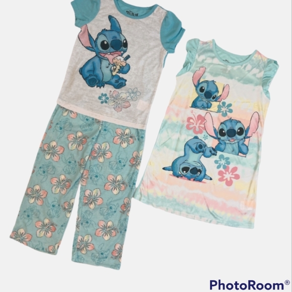 3/$45-Disney Girl's Lilo & Stitch 3 Piece Extra Soft Pajama Set